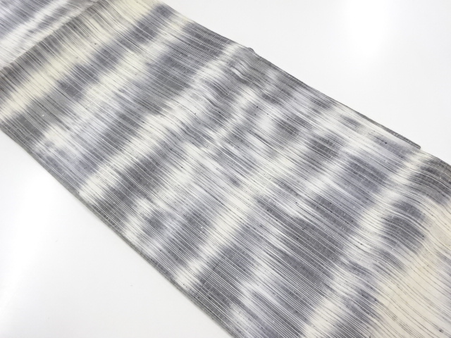 アンティーク　手織り真綿紬絣柄織り出し袋帯（材料）